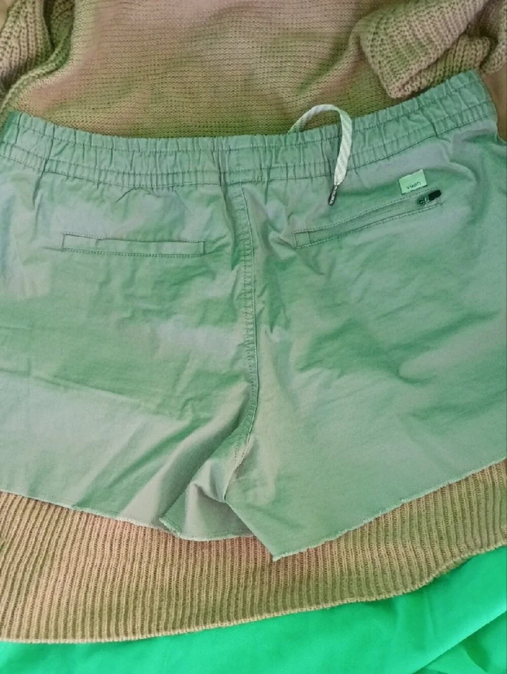 Vuori Olive Green Athletic Drawstring Shorts
